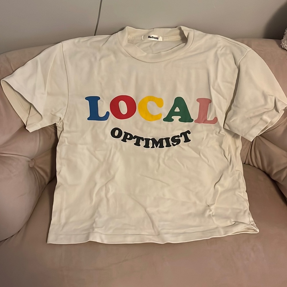 Madhappy Cream 'Local Optimist' Graphic Tee